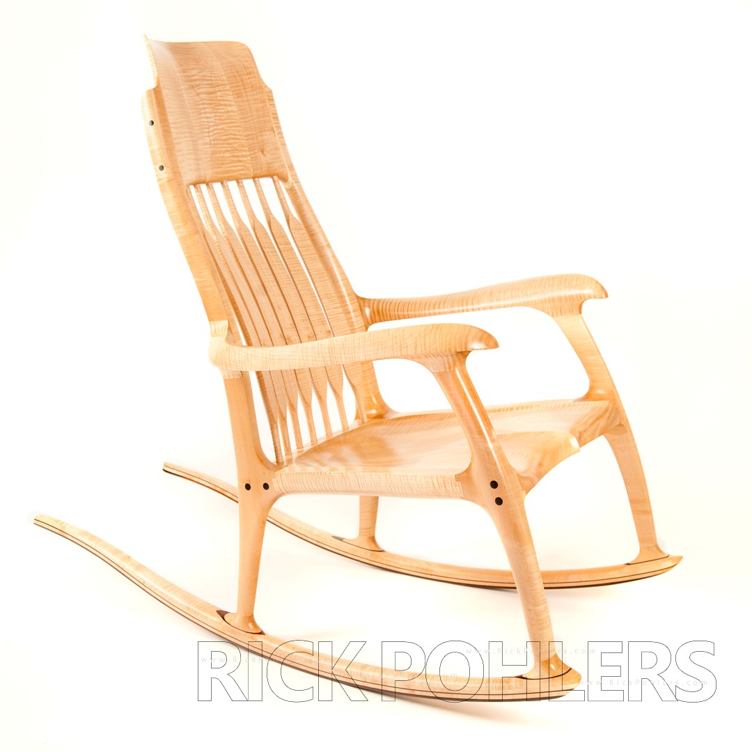Fiddleback Maple Rocking Chair